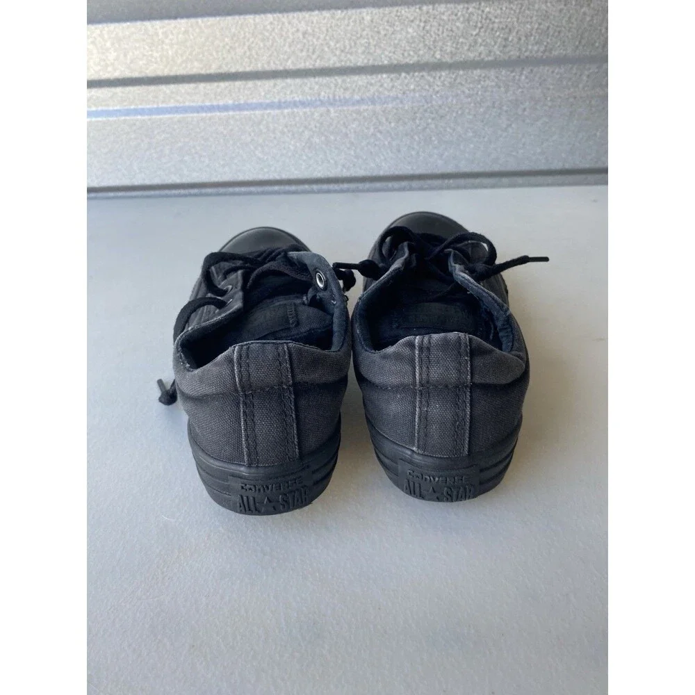 Converse Chuck Taylor All Star Street Ox Black Mono Slip On Shoes Junior Size 2